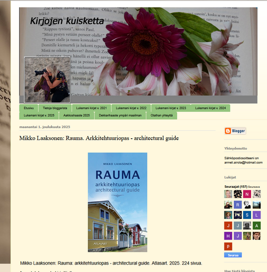 Rauma arkkitehtuurioppaasta arvostelu: "Aarreaitta"