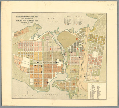 Tampereen asemakartta 1896